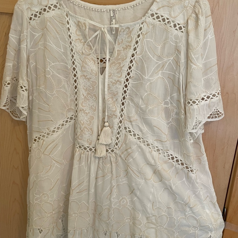 Anthropologie Cream Blouse